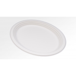 Talerz owalny z trzciny cukrowej 31,8/25,5cm