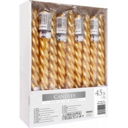 Świeca kręcona metalik 24,5cm 7h