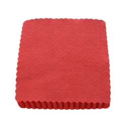Serwetka ząbkowana czerwona