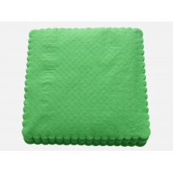 Serwetka ząbkowana zielona