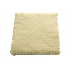 Serwetka ząbkowana ecrie