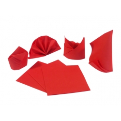 Serwetki flizelinowe czerwone