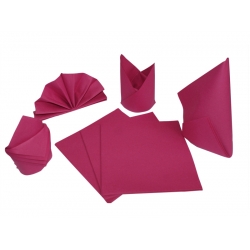 Serwetki flizelinowe ciemnoróżowe