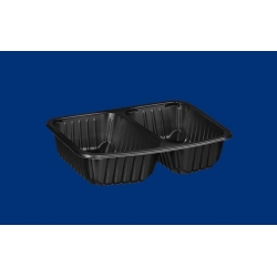 Pojemnik obiadowy dwudzielny karbowany 227/178/40mm