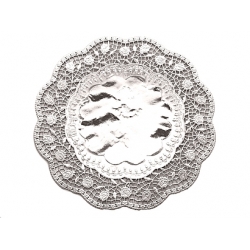 Serwetka ozdobna srebrna ∅ 36cm