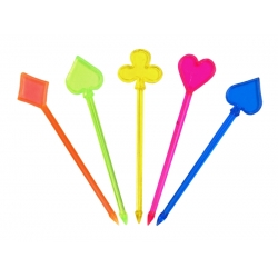 Wykałaczki dekoracyjne "Talia kart" 8,5cm