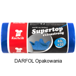 Worki sanitarne wiązane Supertop extrastrong 60l