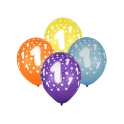Balony z nadrukiem "1"