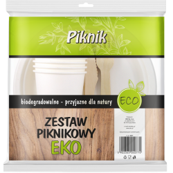 Zestaw piknikowy eko biodegradowalny