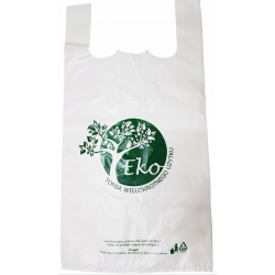 Reklamówka super mocna z nadrukiem i kodem kreskowym 25/45cm 52μm