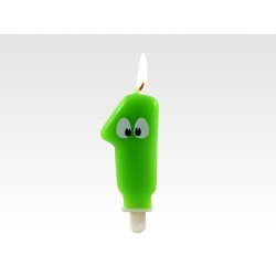 Świeczka cyferka oczka "1"