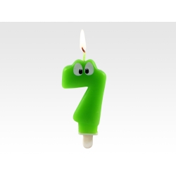 Świeczka cyferka oczka "7"