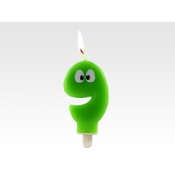 Świeczka cyferka oczka "9"