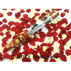 Wystrzałowe konfetti z różowymi, bordowymi i kremowymi sercami 8-10 metrów