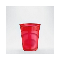 Kubek plastikowy czerwony 200ml