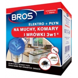 Elektro + płyn na muchy, komary i mrówki 3 w 1