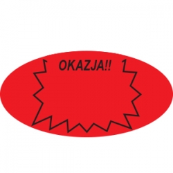 Etykieta cenowa OKAZJA 80/40mm