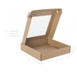 Pudełko fasonowe z okienkiem 30/30/10cm