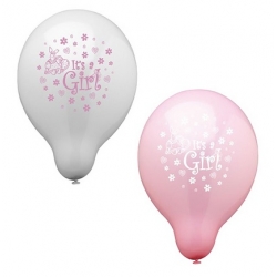 Balony z nadrukiem "It's a Girl"