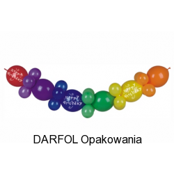 Girlanda z balonów "Happy Birthday"