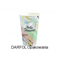 Kubek papierowy do zimnych napoi Hello Summer 400ml