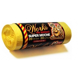 Worki sanitarne super mocne żółte 20l