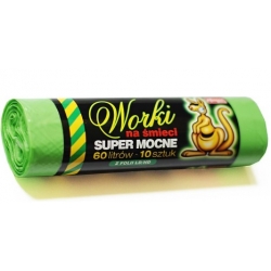 Worki sanitarne super mocne zielone 60l