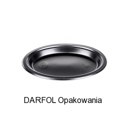 Talerz owalny czarny premium 26cm