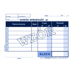 Dowód sprzedaży - paragon A7