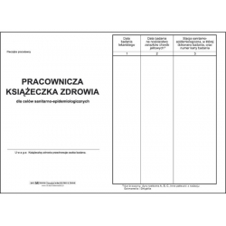Książeczka zdrowia - sanepidowska dla celów sanitarno - epidemiologicznych A6