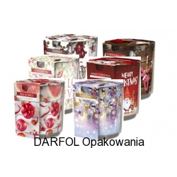 Świeca zapachowa w szkle i folii 7,8cm 22h