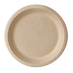Talerz z trzciny cukrowej kolor eko naturalny ∅ 23cm