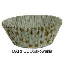 Foremka do muffinek złote gwiazdki ∅ 5cm 2,5cm wys.